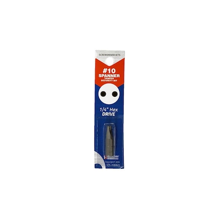 Best Way Tools Best Way Tools Spanner No 10 X 1 in. L Tamper-Proof Security Bit Carbon Steel 1 pc 86823